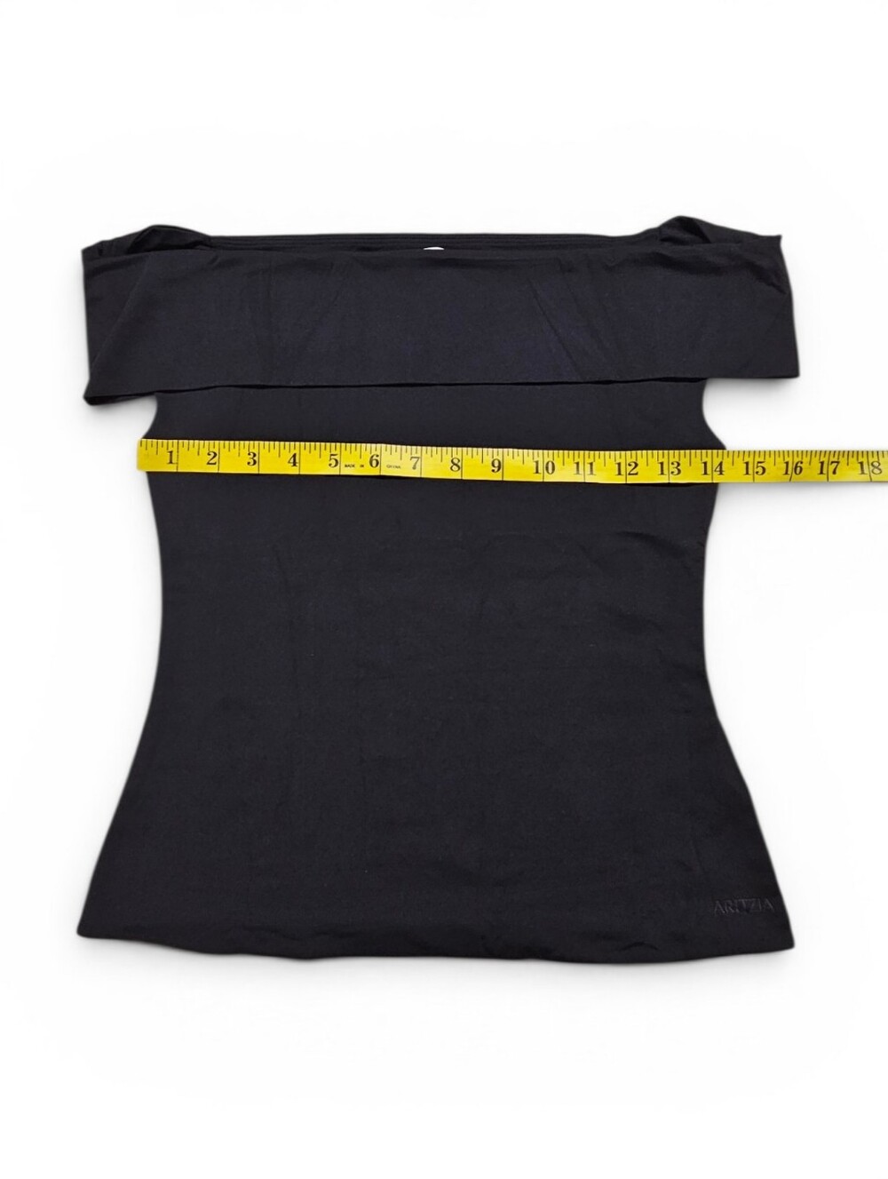 Aritzia Black Off-Shoulder Ribbed Top - Picture 6 of 9